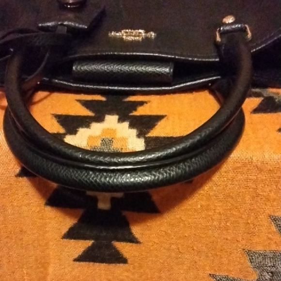 Coach Black Leather "Margot" Satchel Bag - Picture 10 of 13